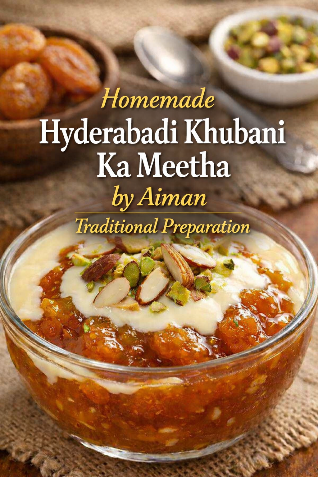 Delicious and homemade Hyderabadi Khubani Ka Meetha by Aiman—a traditional preparation, a safe and healthy, flavour-rich recipe. Khubani dessert is famous and full of nutrients.