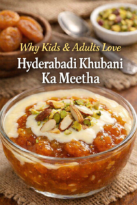 excited to know why kids and adults love hyderabadi khubani ka meetha, a homemade dessert which includes real taste of apricot with custard and cream