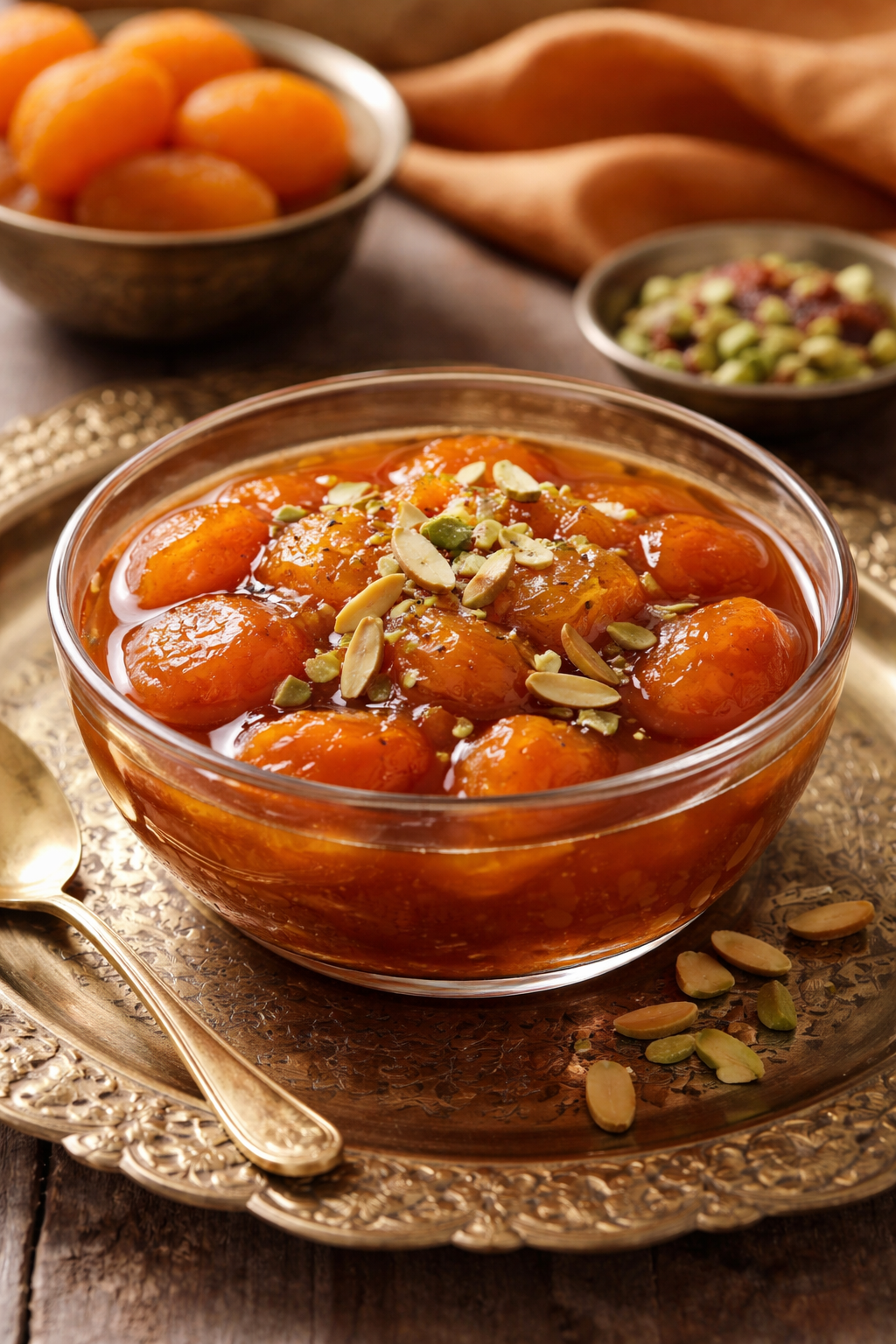 simple hyderabadi khubani ka meetha with no extra topping