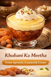 how khubani ka meetha is traditionally served in various events like in weddings, birthdays, iftar parties and more.