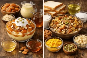 Khubani Ka Meetha vs. Double Ka Meetha – the best Hyderabadi sweets, homemade and original, made by Aiman. Yummy and healthy desserts forever.