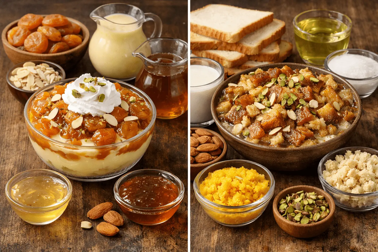 Khubani Ka Meetha vs. Double Ka Meetha – the best Hyderabadi sweets, homemade and original, made by Aiman. Yummy and healthy desserts forever.